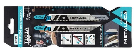 Пилка "Metallica" для лобзика T101A пластик. 907771