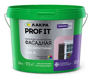 Краска фасадная Лакра PROF IT База А 25кг Краска фасадная Лакра PROF IT База А 25кг