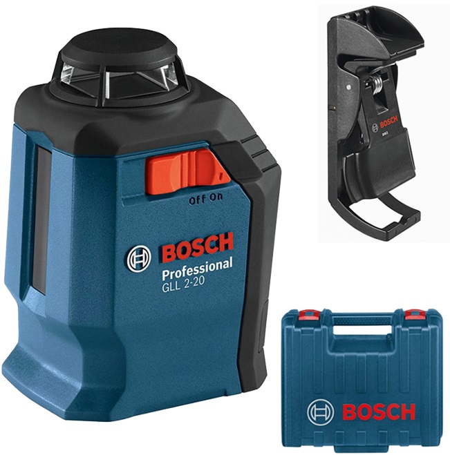 Уровень лазерный "Bosch" GLL 2-20+BM3 кейс 0601063J00